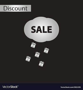 Black and white style icon sale gift rain vector image