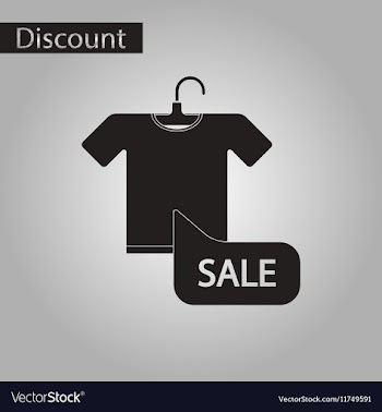 Black and white style icon sale T-shirt vector image