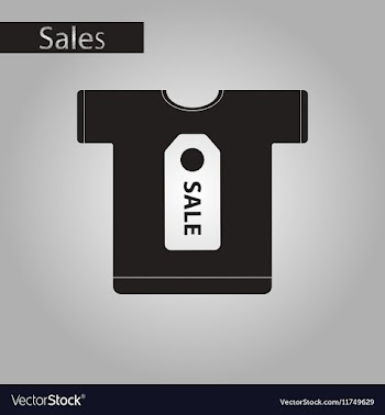 Black and white style icon sale T-shirt vector image