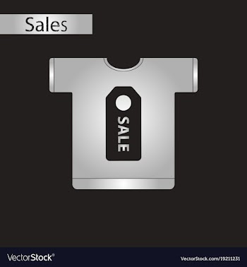 Black and white style icon sale t-shirt vector image