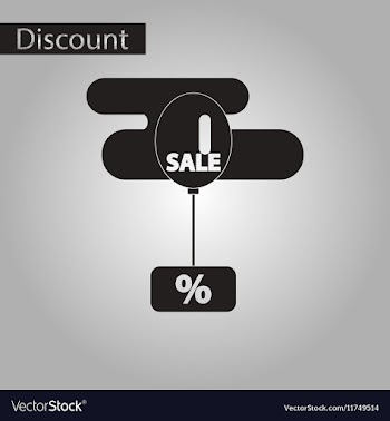 Black and white style icon sale vector image