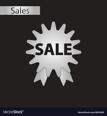 Black and white style icon sale vector image