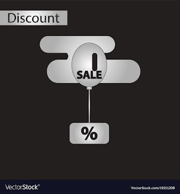 Black and white style icon sale vector image