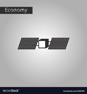 Black and white style icon satellite vector image