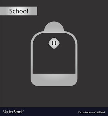 Black and white style icon school bag vector image