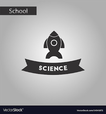 Black and white style icon science vector image