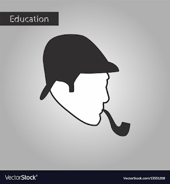 Black and white style icon sherlock holmes vector image