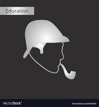 Black and white style icon sherlock holmes vector image