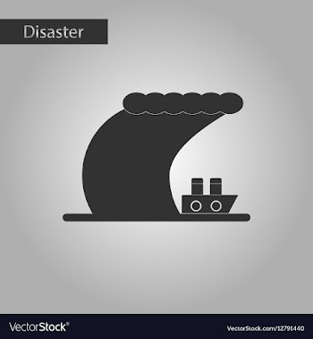 Black and white style icon ship storm vector image