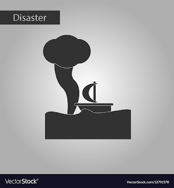 Black and white style icon ship storm vector image