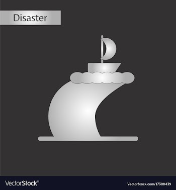 Black and white style icon ship storm vector image