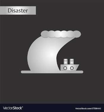 Black and white style icon ship storm vector image