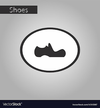 Black and white style icon shoe vector image