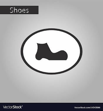 Black and white style icon shoe vector image