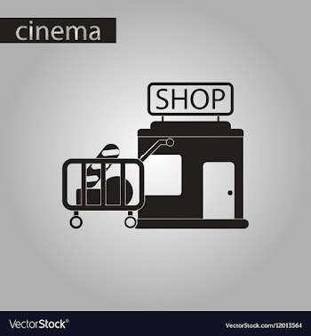 Black and white style icon shop cart with food vector image