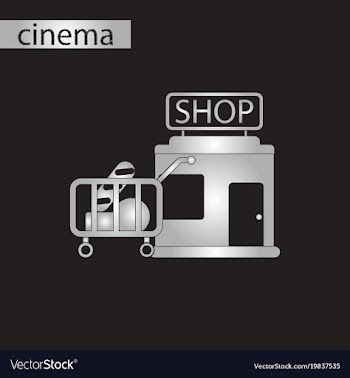 Black and white style icon shop cart with food vector image