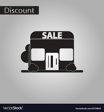 Black and white style icon Shop sale vector image