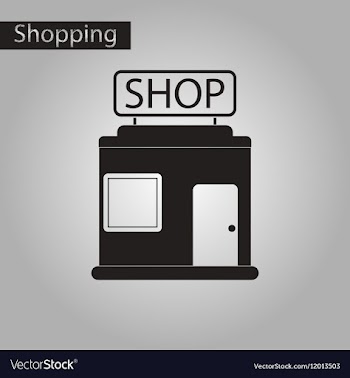 Black and white style icon shop vector image