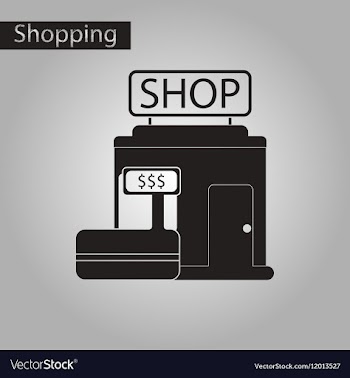 Black and white style icon shop vector image