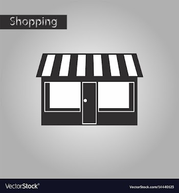 Black and white style icon shop vector image