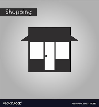 Black and white style icon shop vector image