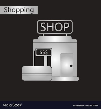 Black and white style icon shop vector image