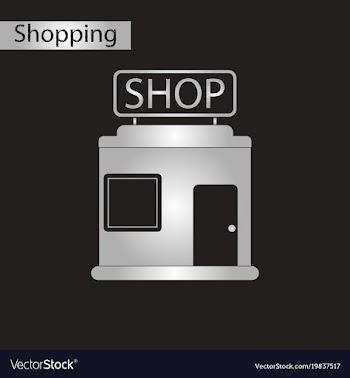Black and white style icon shop vector image