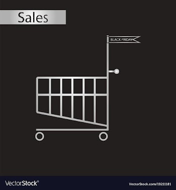 Black and white style icon shopping cart vector image