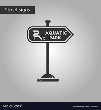 Black and white style icon sign aquatic park vector image