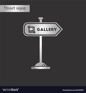 Black and white style icon sign gallery vector image