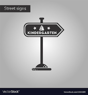 Black and white style icon sign kindergarten vector image