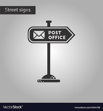 Black and white style icon sign post office vector image