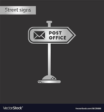 Black and white style icon sign post office vector image