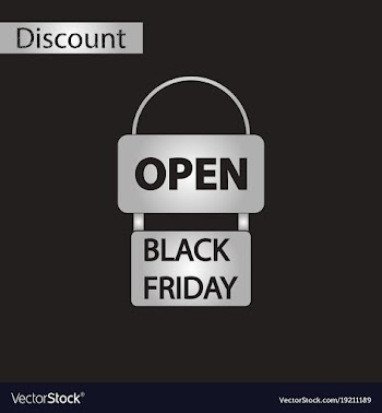 Black and white style icon signboard black friday vector image