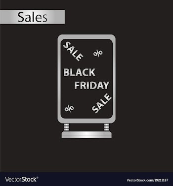 Black and white style icon signboard black friday vector image