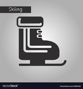 Black and white style icon skates vector image