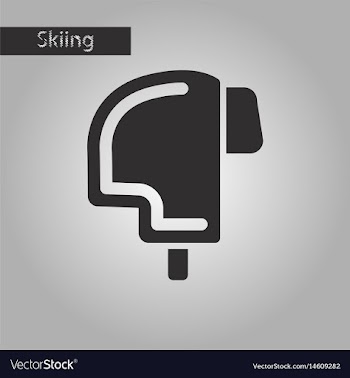 Black and white style icon ski helmet vector image
