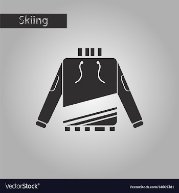 Black and white style icon skiing sweater vector image