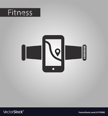 Black and white style icon smartphone for running vector image