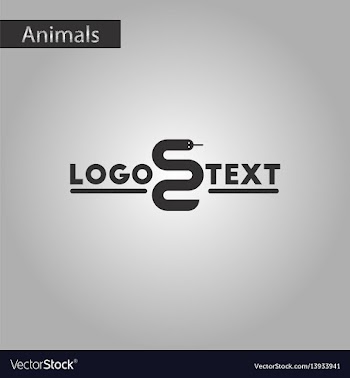 Black and white style icon snake logo vector image