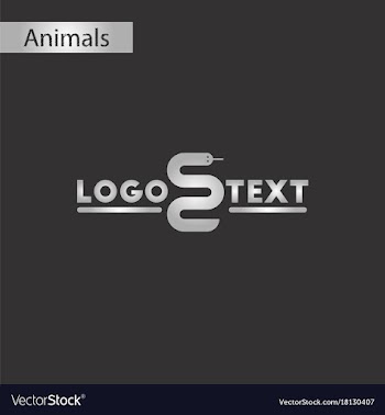 Black and white style icon snake logo vector image