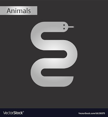 Black and white style icon snake vector image