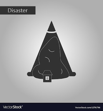 Black and white style icon snow avalanche house vector image
