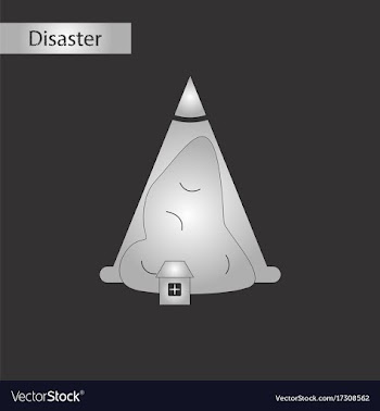 Black and white style icon snow avalanche house vector image