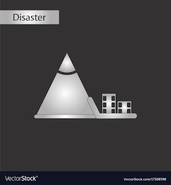 Black and white style icon snow avalanche house vector image