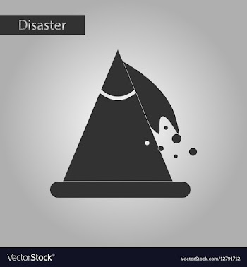 Black and white style icon snow avalanche vector image
