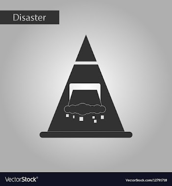 Black and white style icon snow avalanche vector image