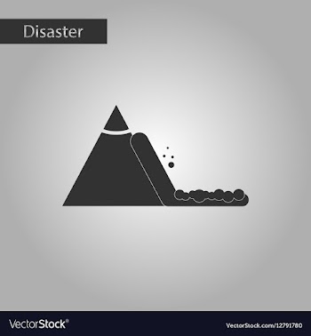 Black and white style icon snow avalanche vector image