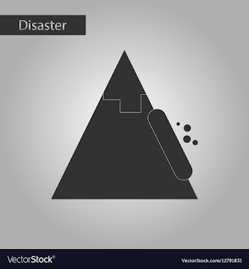 Black and white style icon snow avalanche vector image