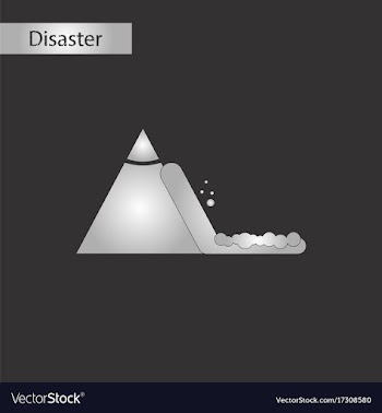 Black and white style icon snow avalanche vector image